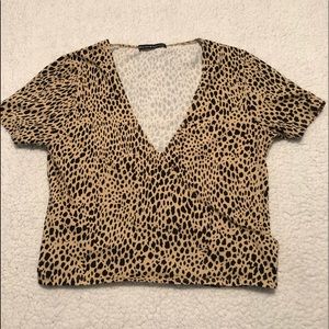 Brandy Melville Cheetah Print Crop Top